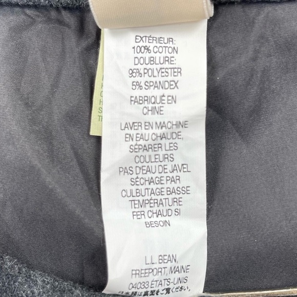 L.L. Bean Pants Womens 12 Grey Classic‎ Fit Straight Flannel 100% Cotton Lined - Picture 13 of 14